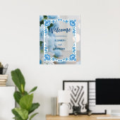 Moderne Minimalistische klassische Blume Hochzeit Poster (Heimbüro)