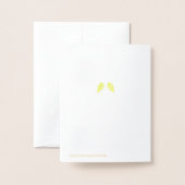 Moderne Minimalistische Kleine Engel Wings Weihnac Folienkarte (Rückseite mit Umschlag)