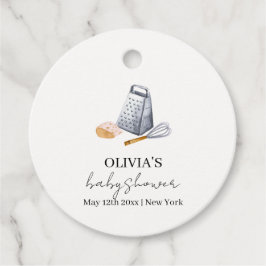 Moderne Minimalistische Koch Küche Babydusche Geschenkanhänger