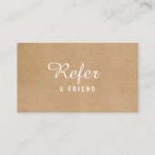 Moderne Minimalistische Kraft Beruflich Empfehlungskarte (Vorderseite)