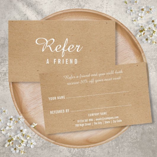 Moderne Minimalistische Kraft Beruflich Empfehlungskarte