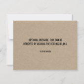 Moderne Minimalistische Kraft Gracias Card Einladung (Rückseite)