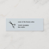 Moderne Minimalistische Kraft Paper Black Hair Sty Mini Visitenkarte (Vorderseite)