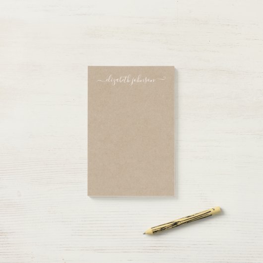 Moderne Minimalistische Kraft-Post-It-Notes Post-it Klebezettel (Auf Schreibtisch)