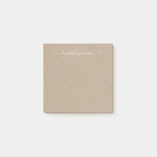 Moderne Minimalistische Kraft-Post-it-Notes Post-it Klebezettel (Vorderseite)