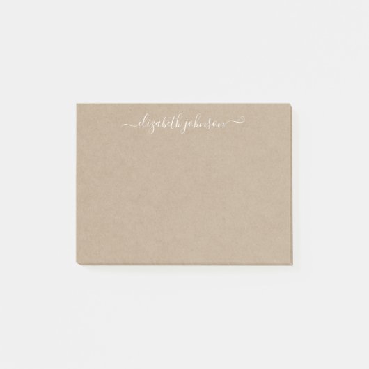 Moderne Minimalistische Kraft-Post-It-Notes Post-it Klebezettel (Vorderseite)