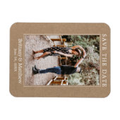 Moderne Minimalistische Kraft Save the Date Magnet (Horizontal)