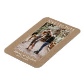 Moderne Minimalistische Kraft Save the Date Magnet (Linke Seite)