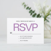 Moderne Minimalistische Kraft UAWG Wedding Respons RSVP Karte (Stehend Vorderseite)