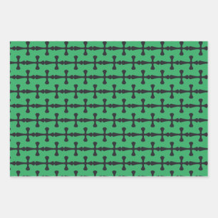 Moderne minimalistische Kreuz zeitgenössische chri Geschenkpapier Set