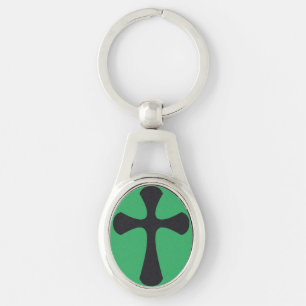 Moderne minimalistische Kreuz zeitgenössische chri Schlüsselanhänger