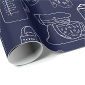 Moderne Minimalistische Küche Kochgeräte Geschenkpapier (Rolleneckpunkt)