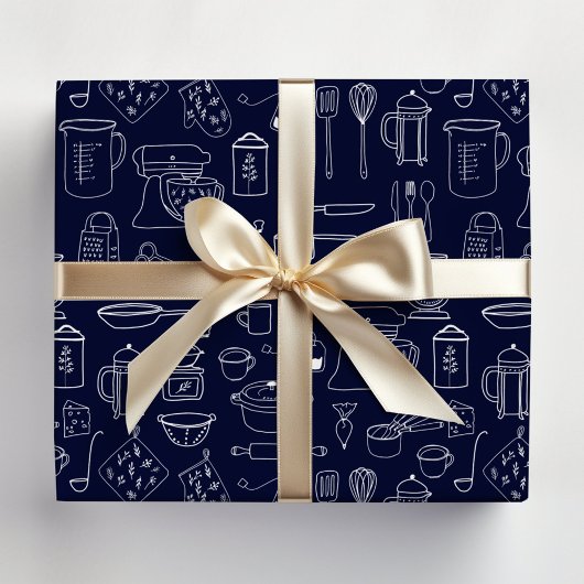 Moderne Minimalistische Küche Kochgeräte Geschenkpapier