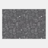 Moderne Minimalistische Küche Kochgeräte Geschenkpapier Set (Vorderseite 3)