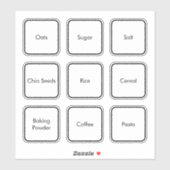 Moderne Minimalistische Küchenpantry-Labels Aufkleber (Blatt)