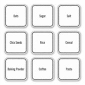 Moderne Minimalistische Küchenpantry-Labels Aufkleber (Vorderseite)