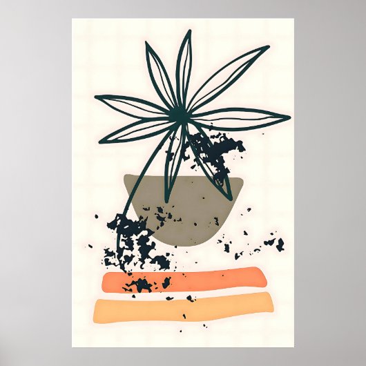 Moderne Minimalistische Kunst Poster (Vorne)