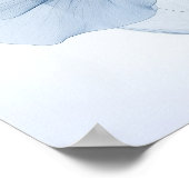 Moderne minimalistische Kunst, transparente Blume Poster (Ecke)