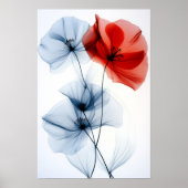 Moderne minimalistische Kunst, transparente Blume Poster (Vorne)