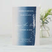 Moderne minimalistische Kunsthochzeit Einladung (Stehend Vorderseite)