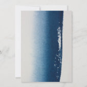 Moderne minimalistische Kunsthochzeit Einladung (Rückseite)