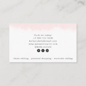 Moderne minimalistische künstlerische Korallenwass Visitenkarte (Rückseite)