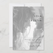 Moderne Minimalistische Lässige Foto Hochzeit Einladung (Vorderseite)