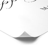 Moderne Minimalistische Laurel Branch Wedding Welc Poster (Ecke)