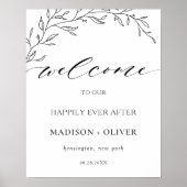 Moderne Minimalistische Laurel Branch Wedding Will Poster (Vorne)