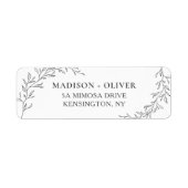 Moderne Minimalistische Laurel Wedding Rücksendead (Vorne)