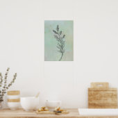 Moderne Minimalistische Lavendel-Blume Poster (Küche)