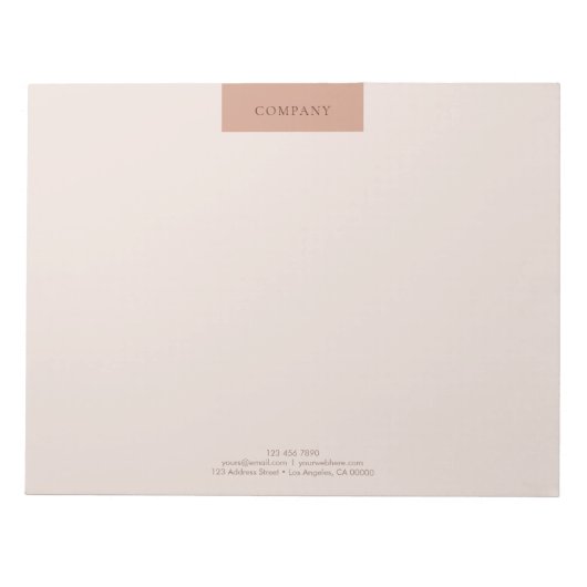 Moderne Minimalistische Layout-Typografie 11x8.5 Notizblock (Vorderseite)