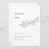 Moderne Minimalistische Leaf-Zweigstelle Einladung (Vorne/Hinten)