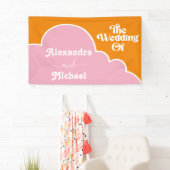Moderne Minimalistische, lebendige Orange- und Ros Banner (Insitu)