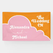 Moderne Minimalistische, lebendige Orange- und Ros Banner (Horizontal)