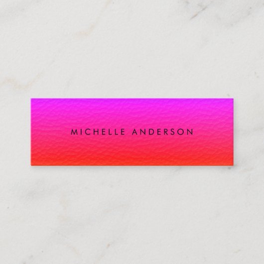 Moderne Minimalistische, lebendige Textur Mini Visitenkarte (Vorderseite)