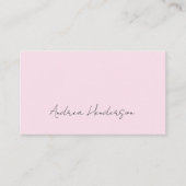 Moderne minimalistische, leicht rosa Kontaktlinsen Visitenkarte (Vorderseite)