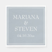 Moderne Minimalistische Leichtgrau-Napkins Serviette (Vorderseite)