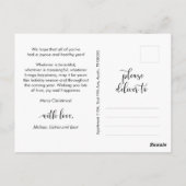 Moderne Minimalistische, leidenschaftliche und hel Postkarte (Rückseite)