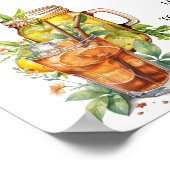 Moderne Minimalistische Lemonade Bar Summer Birthd Poster (Ecke)