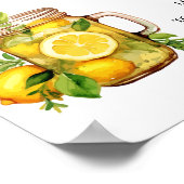 Moderne Minimalistische Lemonade Bar Summer Birthd Poster (Ecke)