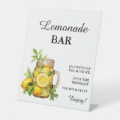 Moderne Minimalistische Lemonade Bar Summer Birthd Sockelschild (Vorderseite)