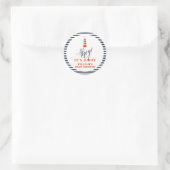 Moderne Minimalistische Leuchtturmdusche Runder Aufkleber (Tasche)