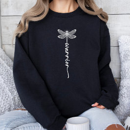 Moderne Minimalistische Libelle Elegante Typografi Sweatshirt