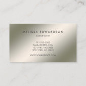 Moderne minimalistische Lichtsilber beruflich Visitenkarte (Rückseite)