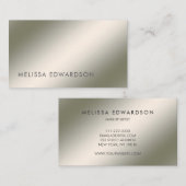 Moderne minimalistische Lichtsilber beruflich Visitenkarte (Vorne/Hinten)