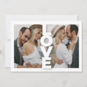 Moderne Minimalistische Liebe Foto Collage Hochzei Einladung (Vorderseite)