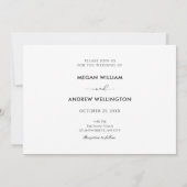 Moderne Minimalistische Liebe Foto Collage Hochzei Einladung (Rückseite)