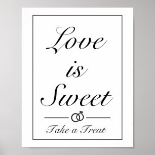 Moderne Minimalistische Liebe ist das süße Leckere Poster