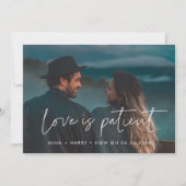 Moderne minimalistische Liebe ist ein Hochzeitsupd Ankündigung (Vorderseite)